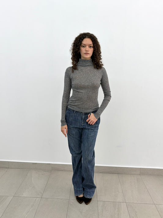Grey Long Sleeve Top