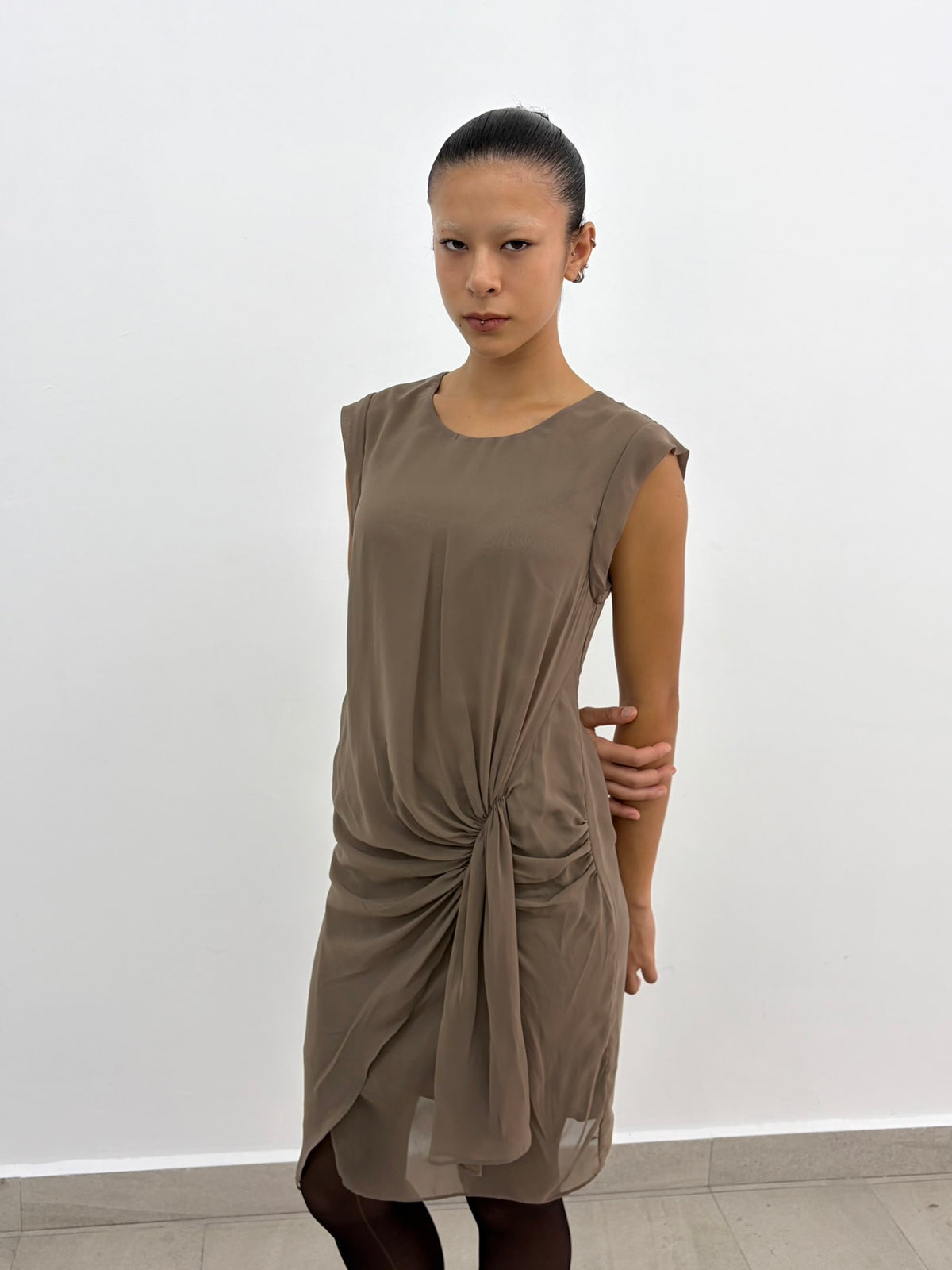 Gathered Midi Dress