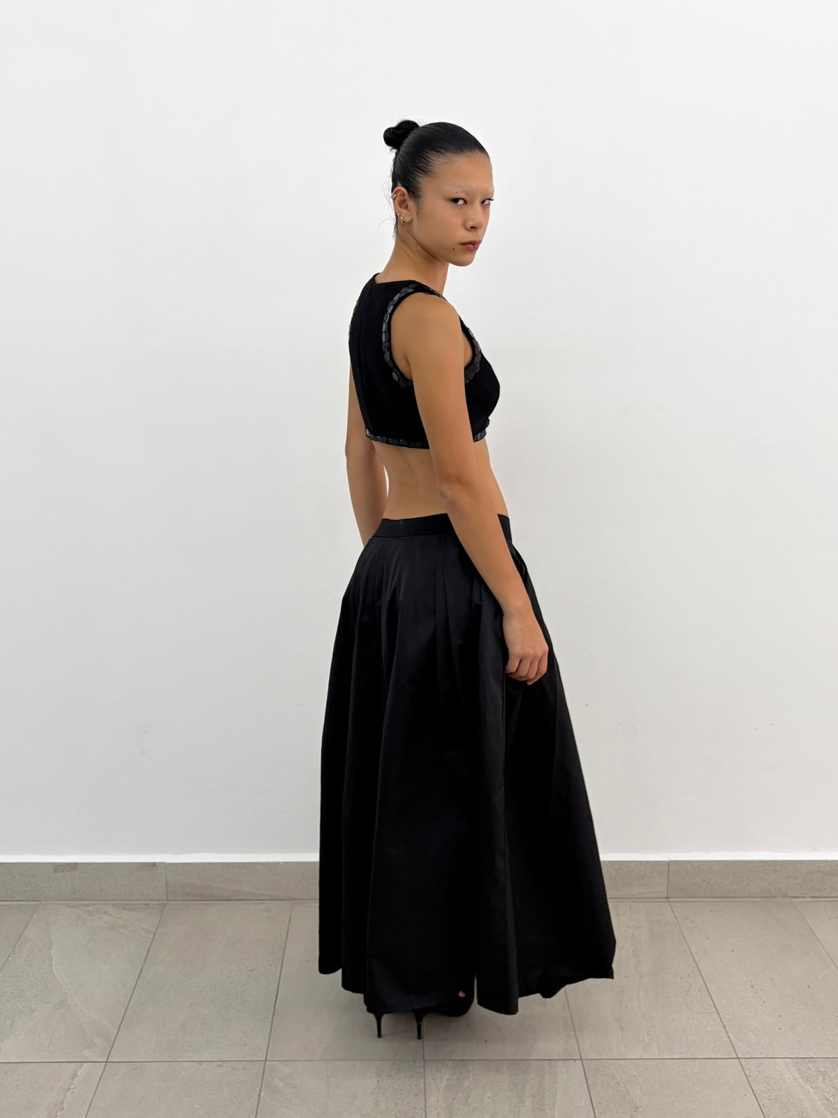 Black Pleats Skirt