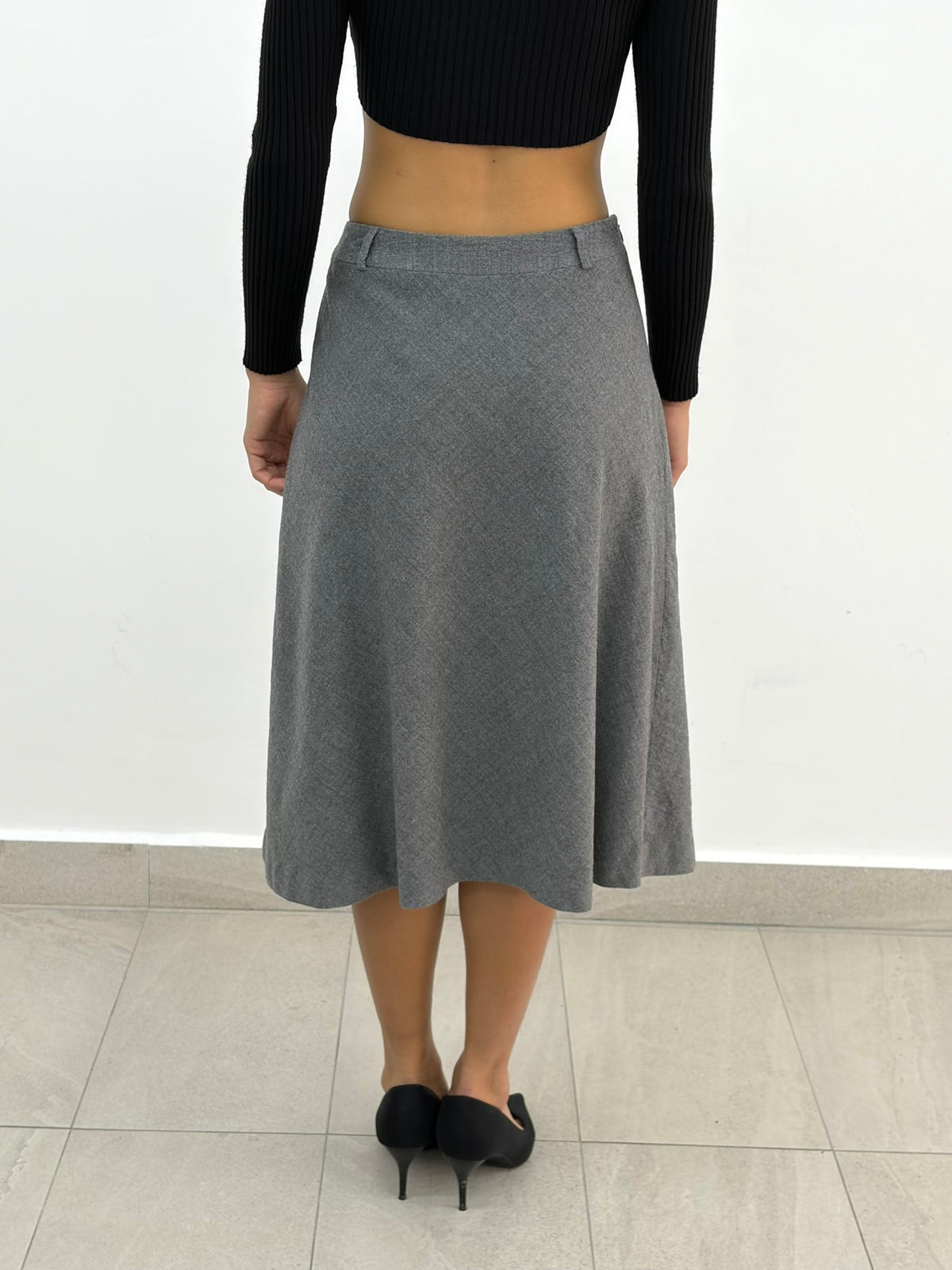 Grey Flare Skirt