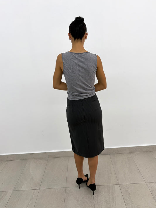 Buckle Stripe Skirt