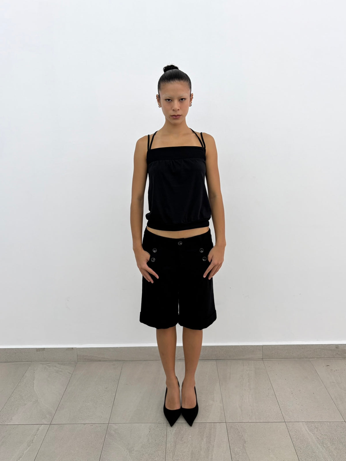 Black Criss Cross Top