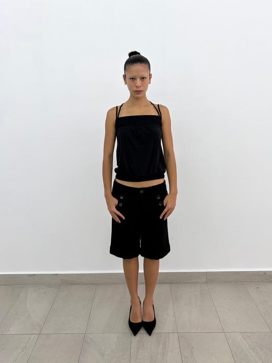 Black Criss Cross Top