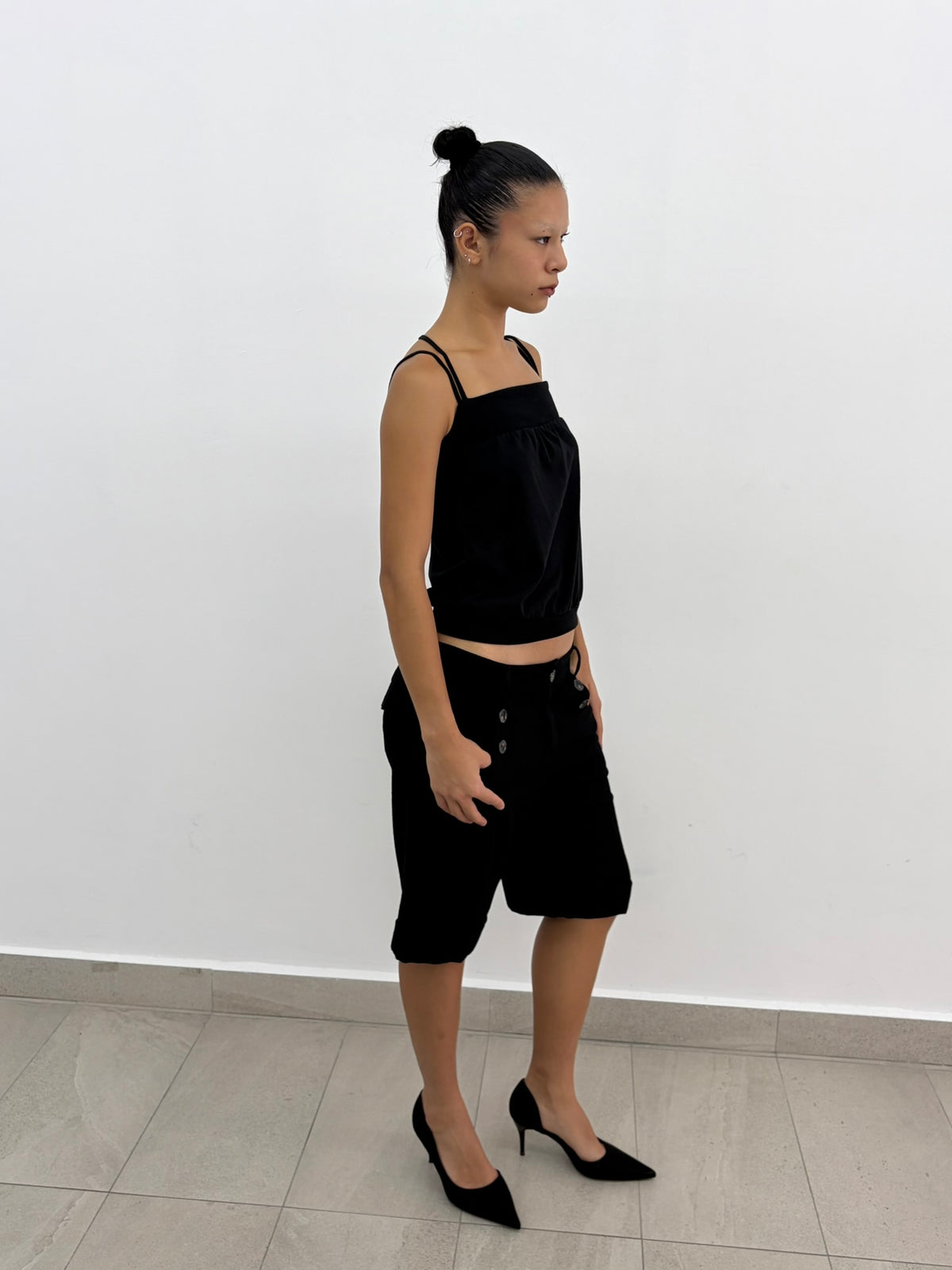 Black Criss Cross Top