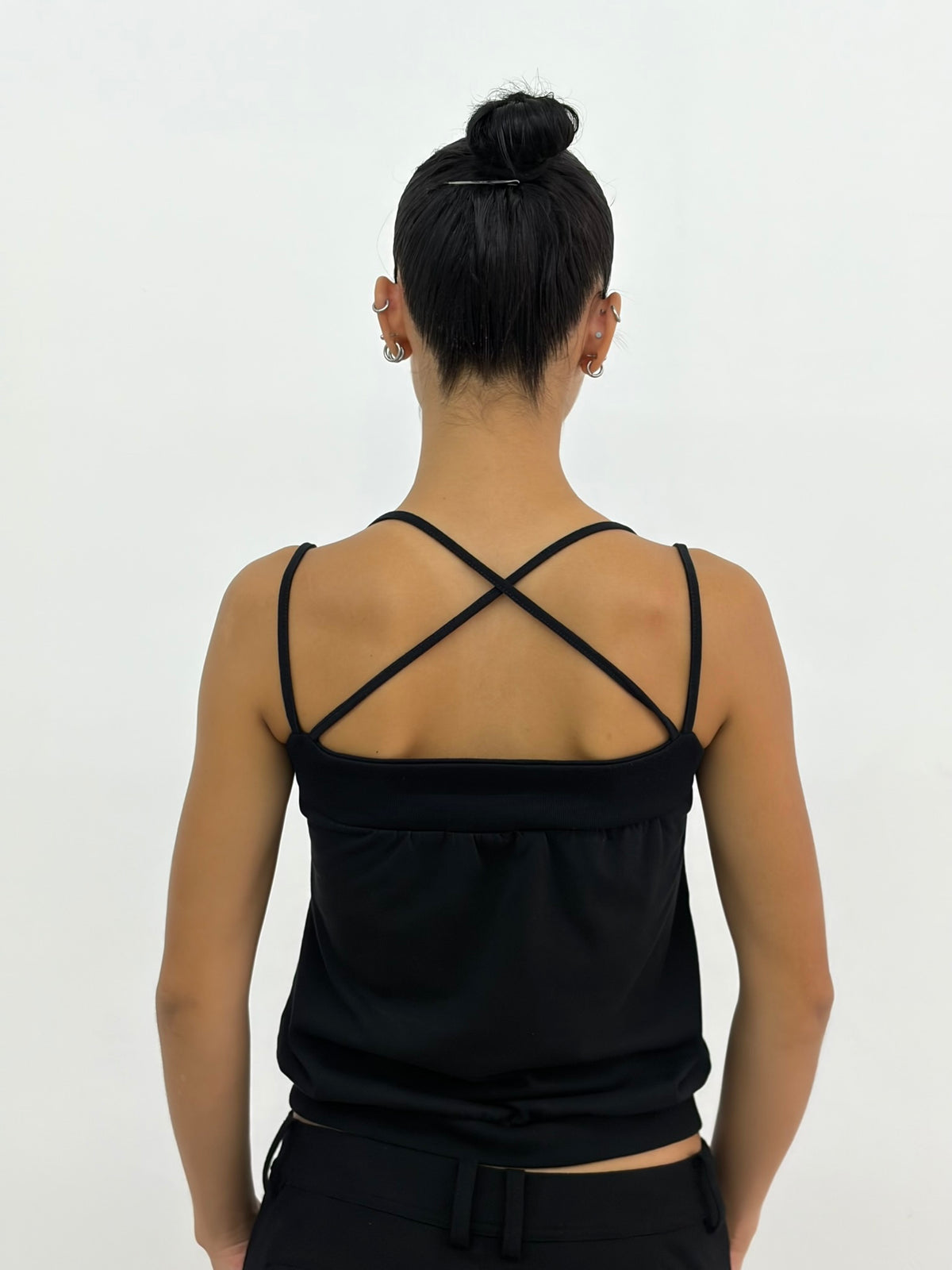 Black Criss Cross Top