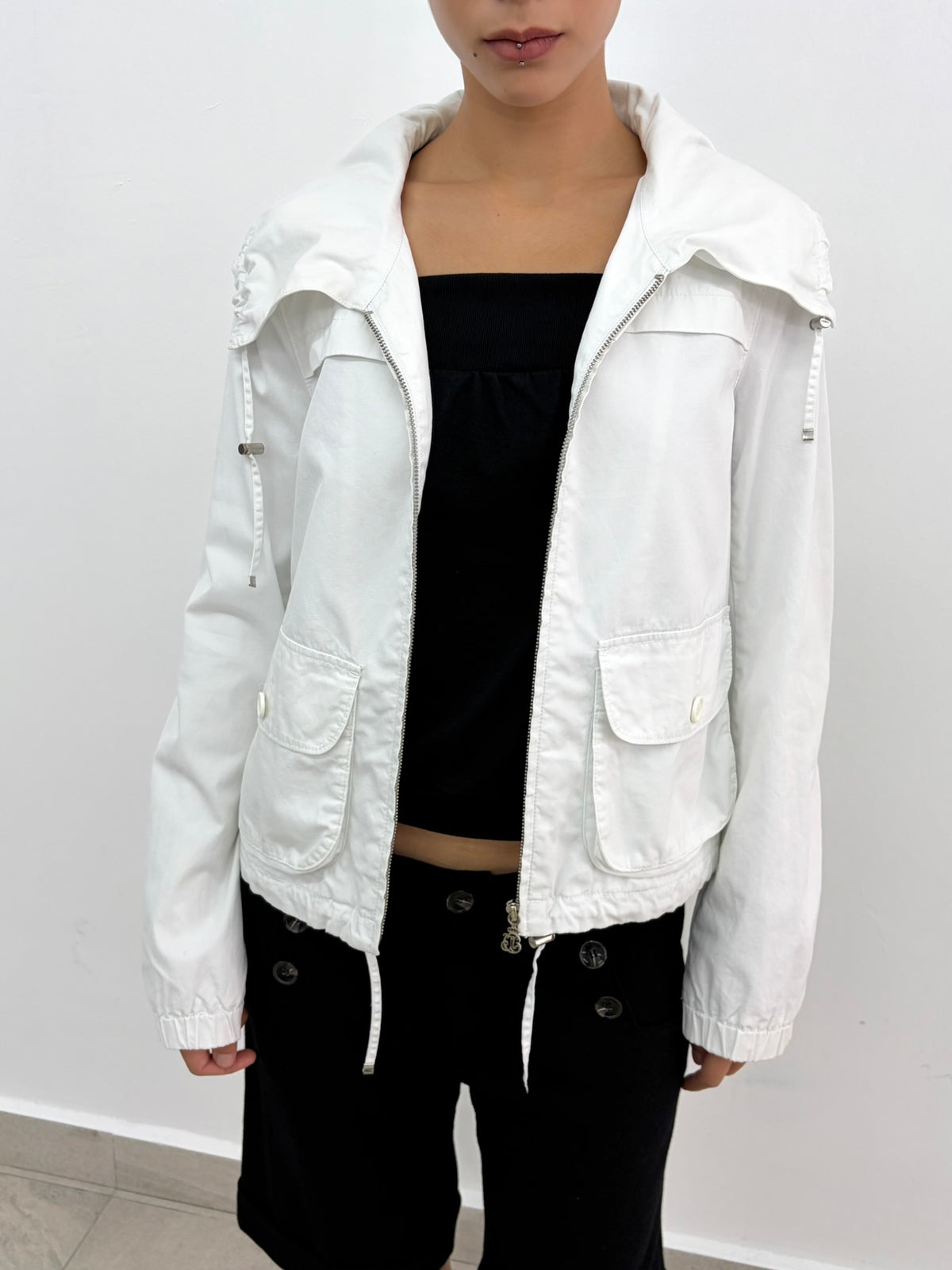 White Zipper Jacket