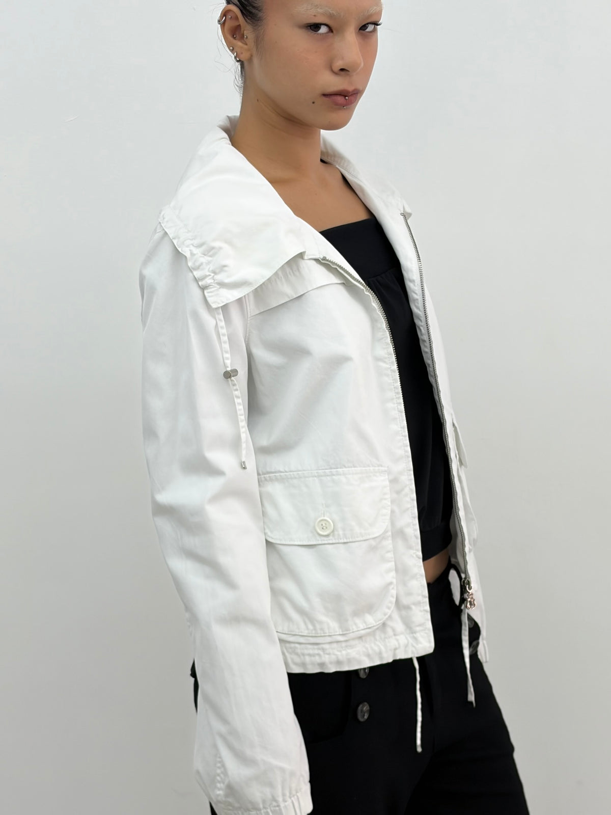 White Zipper Jacket