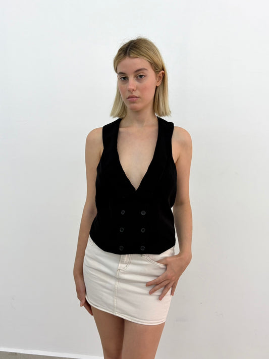 Black Vest Top