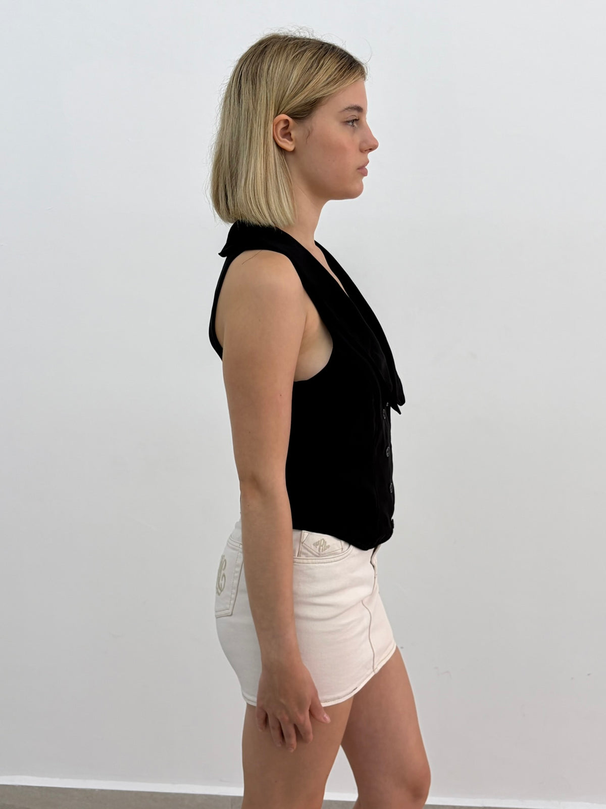 Black Vest Top