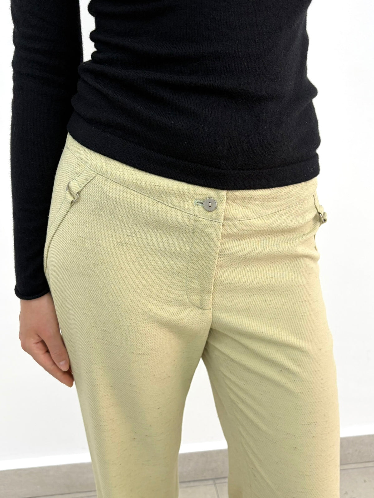 Beige Flowy Pants