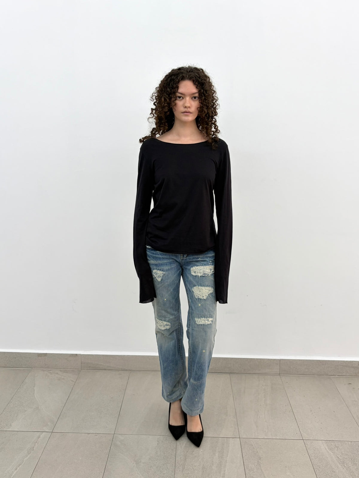 Black Long Sleeve Top