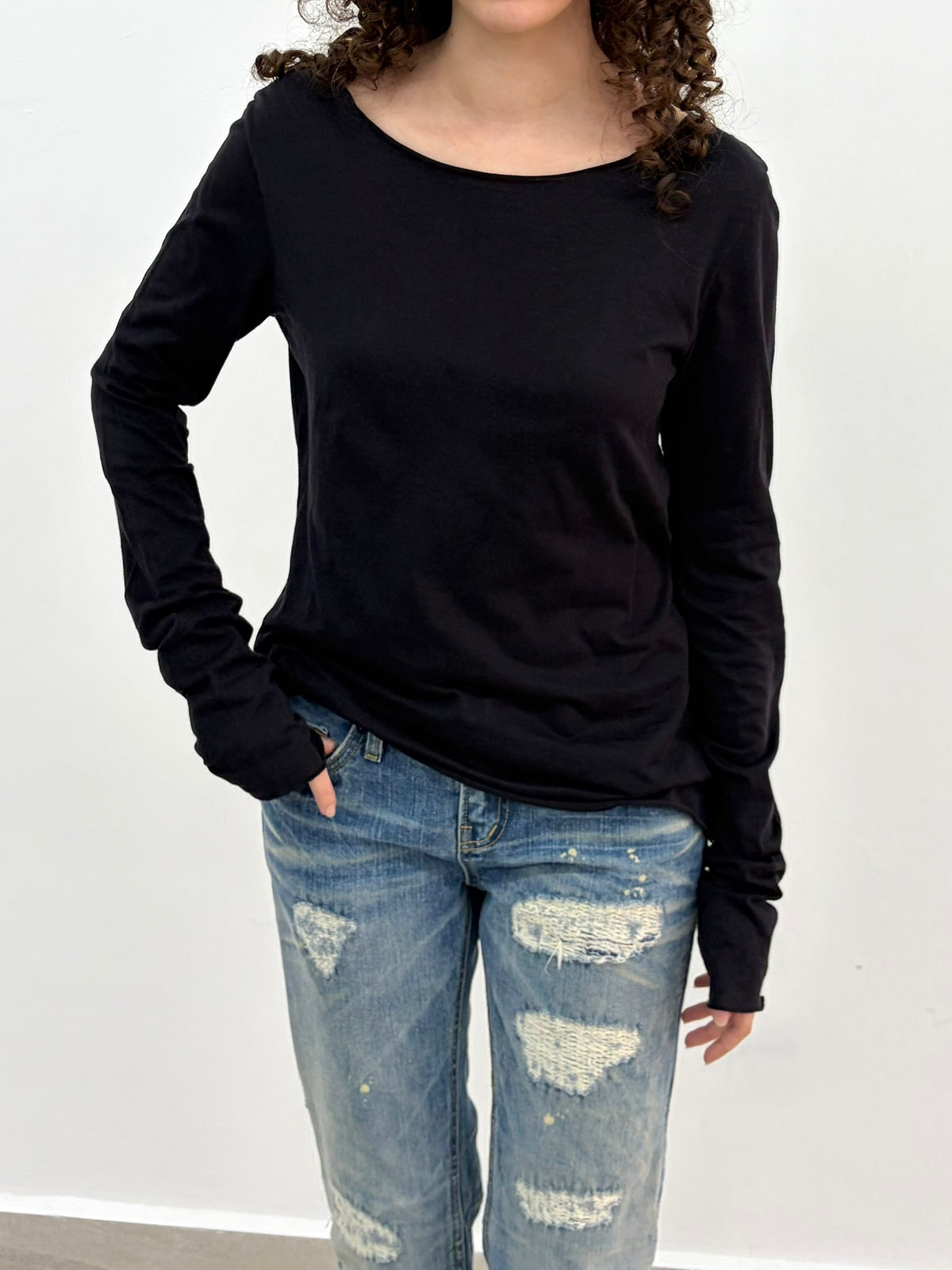 Black Long Sleeve Top