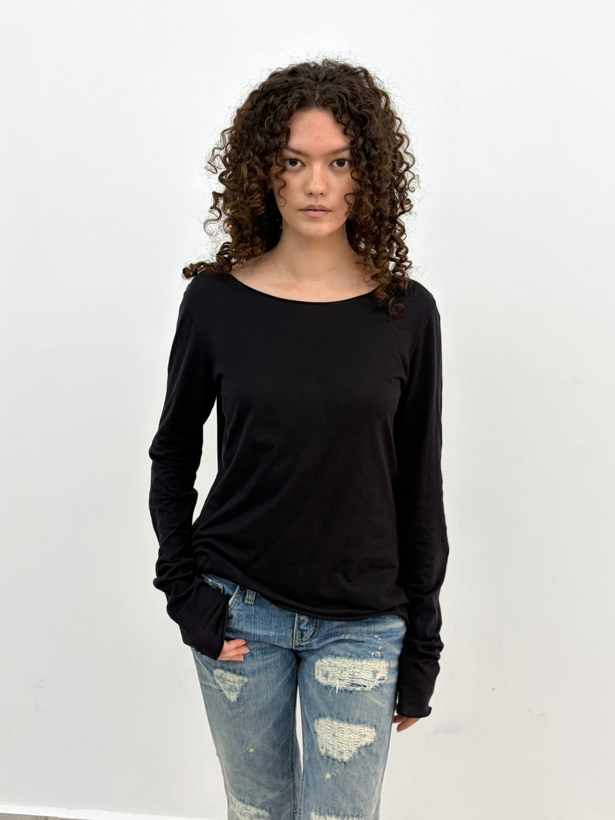 Black Long Sleeve Top