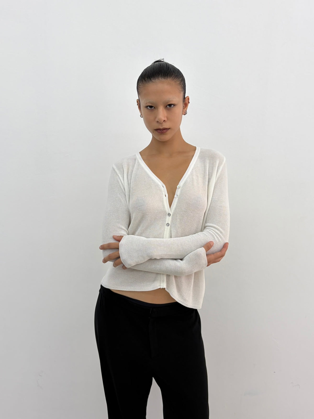 White Knit Cardigan