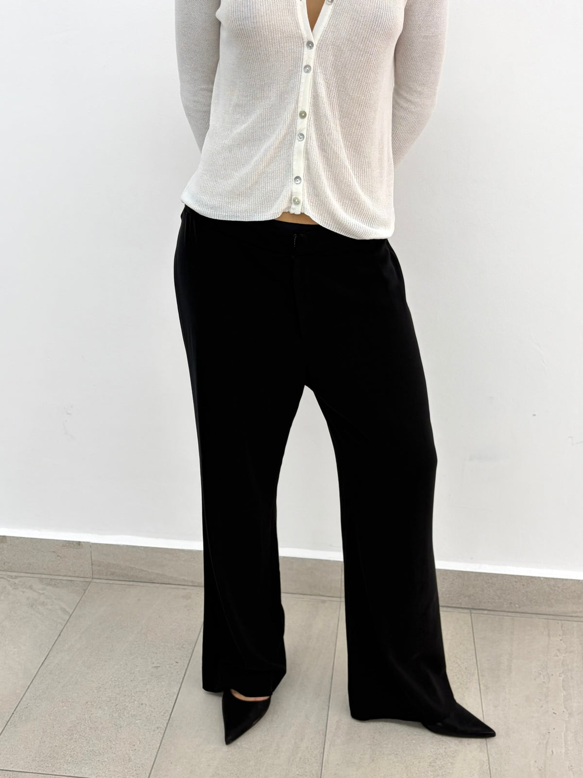 Black Low Rise Pants