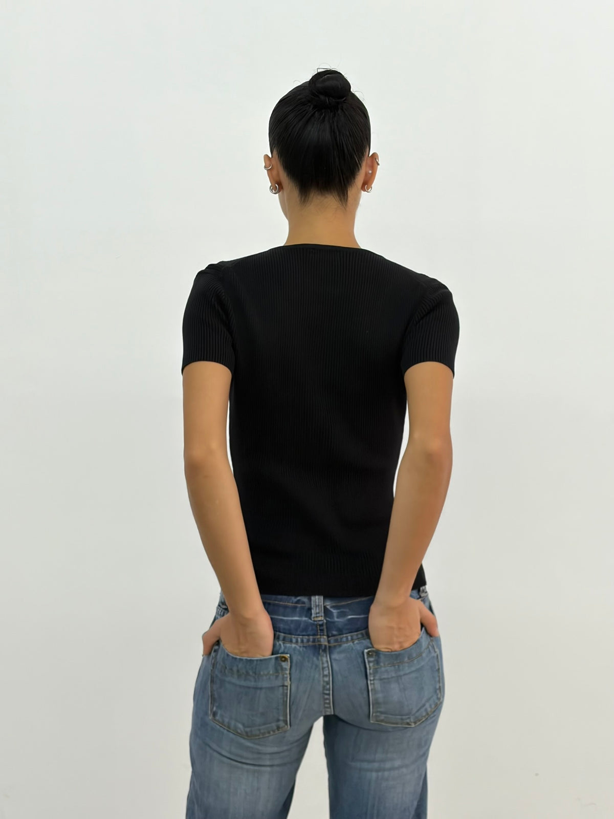 Ribbed Black Top