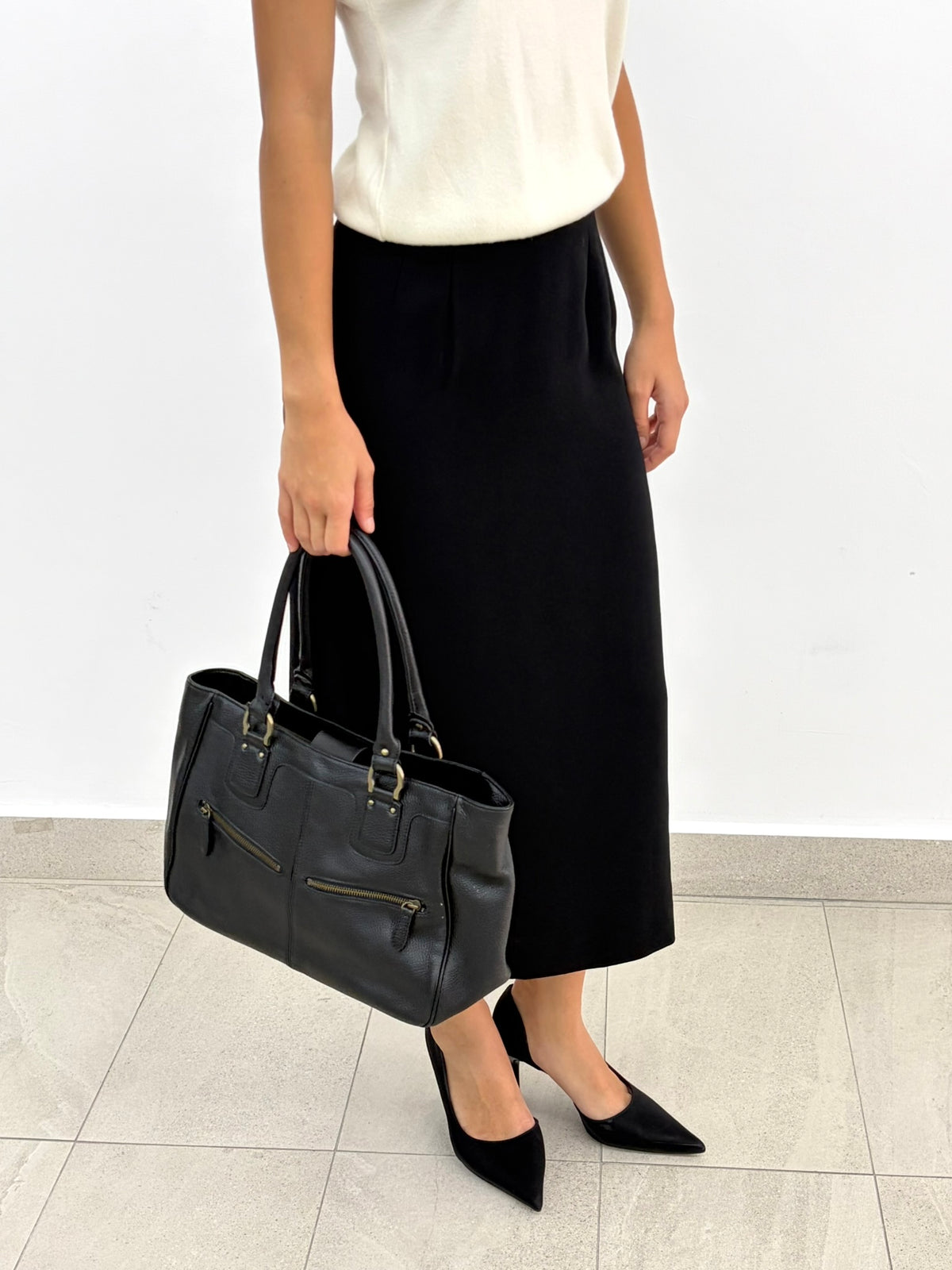 Zipper Black Bag