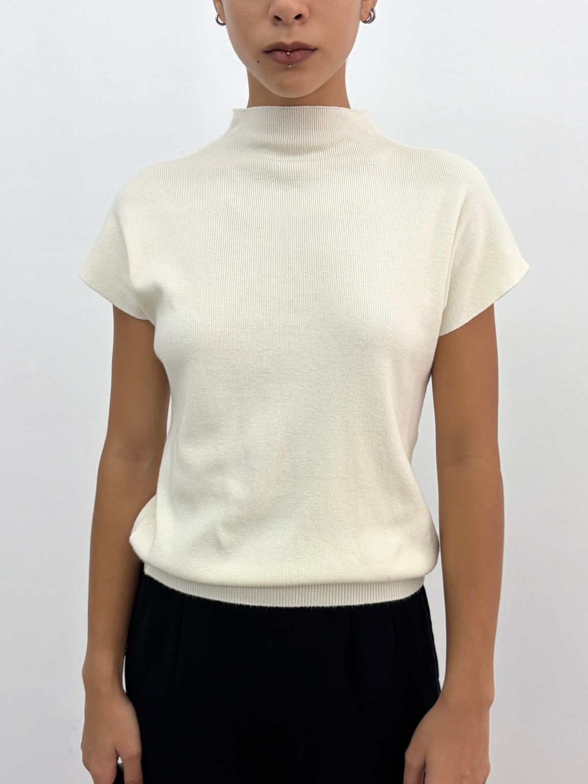 Cream Knit Top
