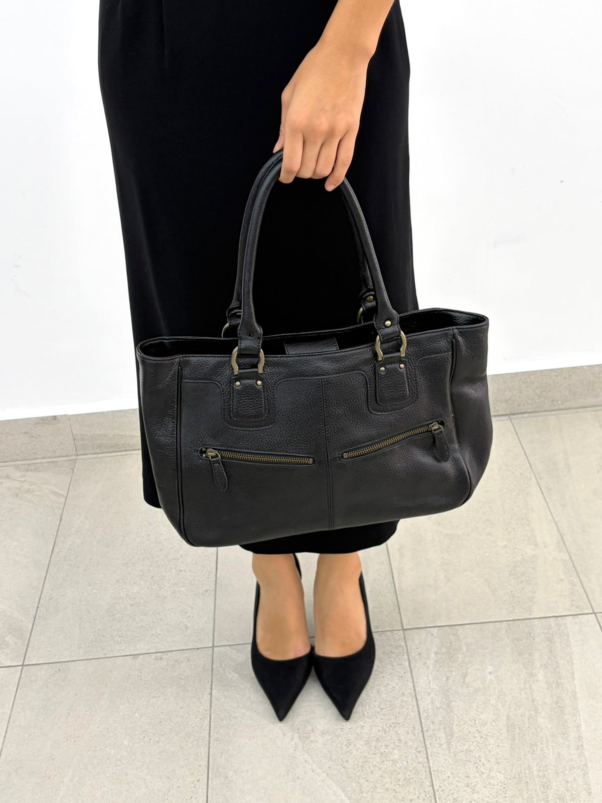 Zipper Black Bag