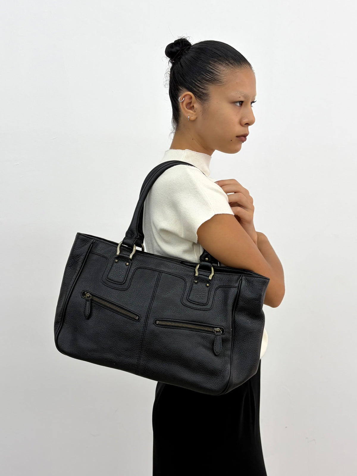 Zipper Black Bag