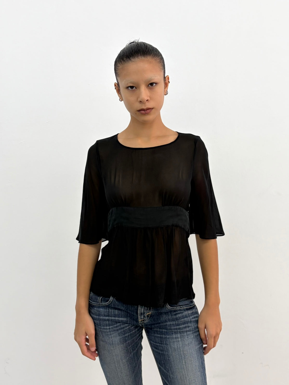 Sheer Black Blouse