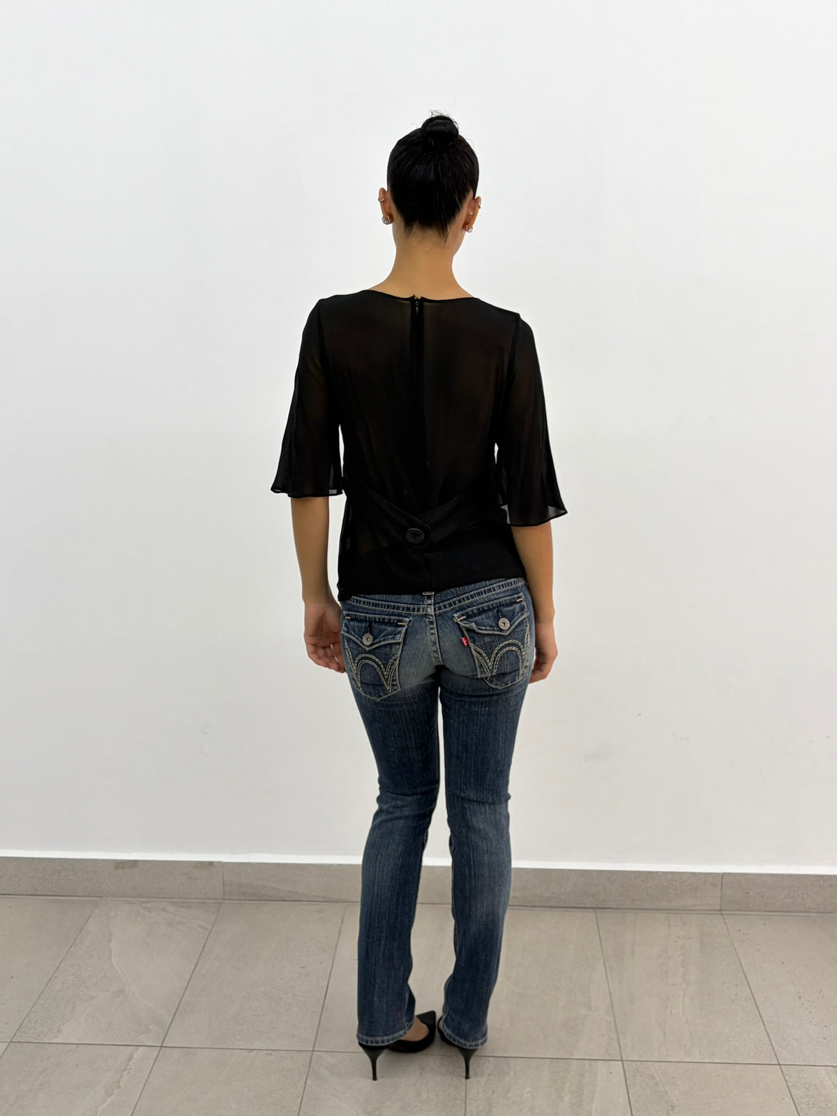 Sheer Black Blouse