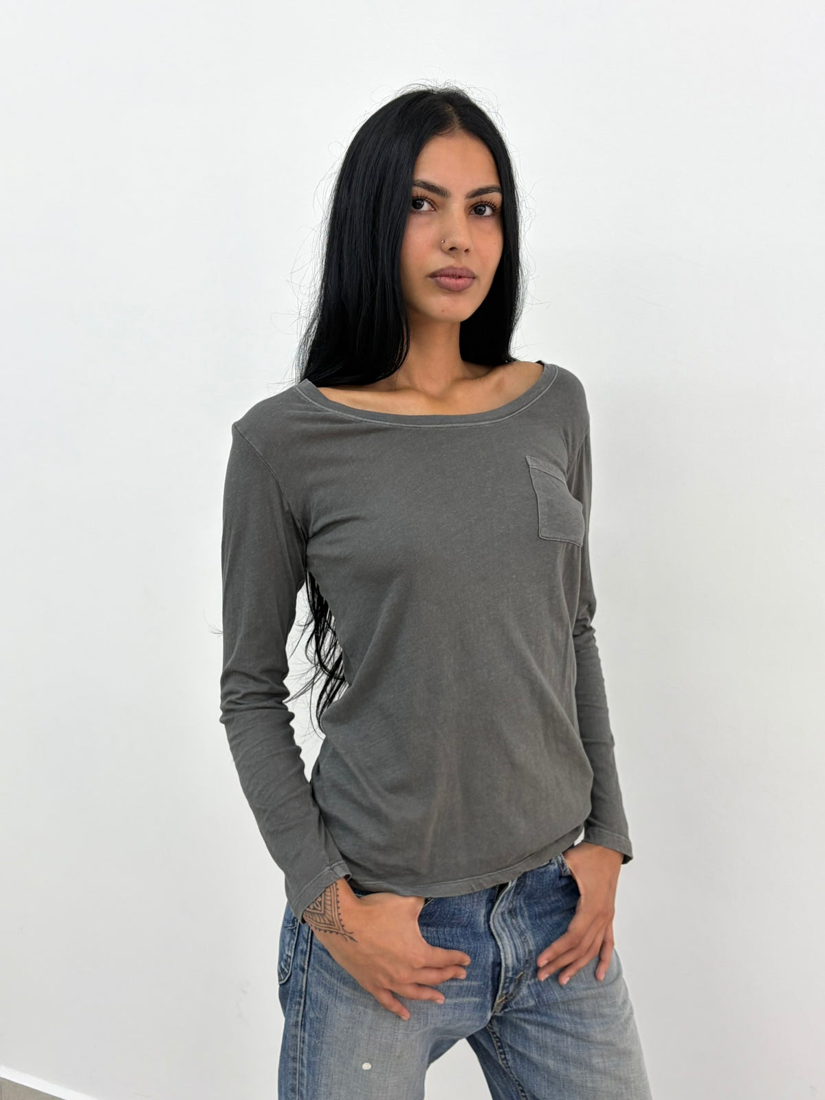 Pocket Grey Top