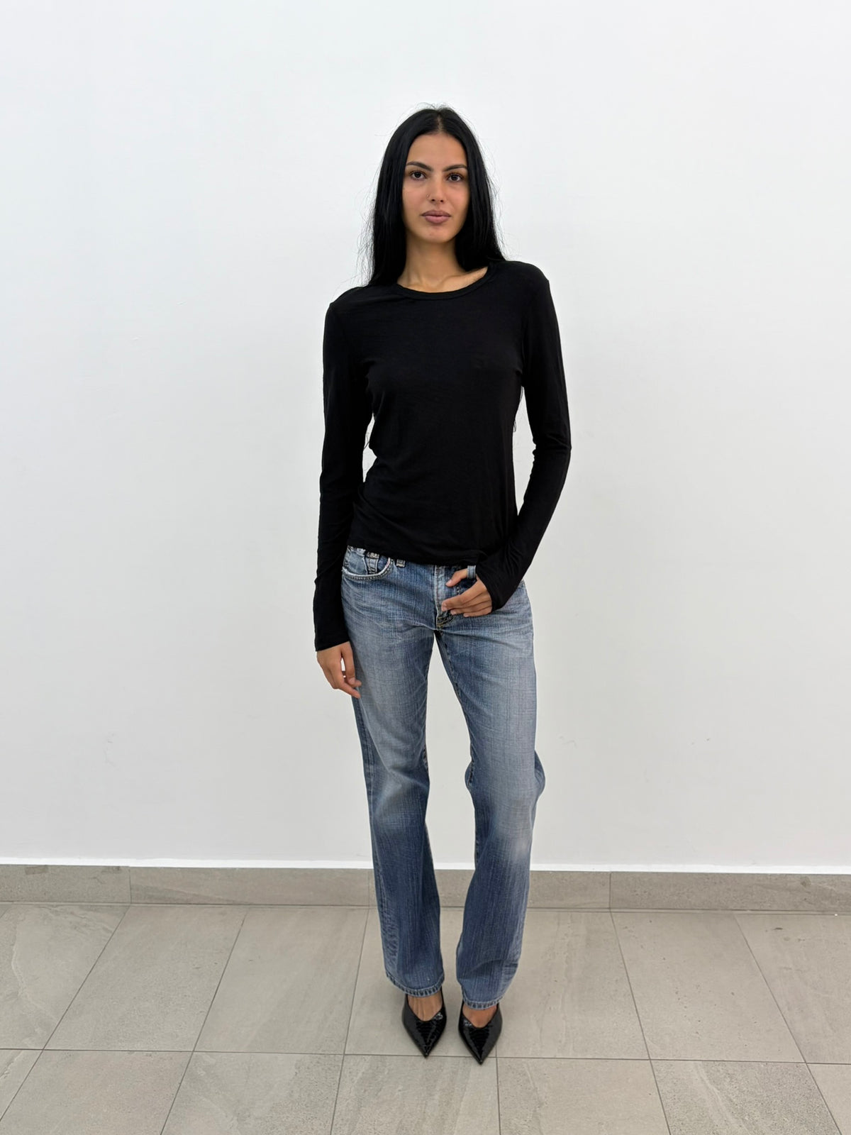 Black Long Sleeve Top