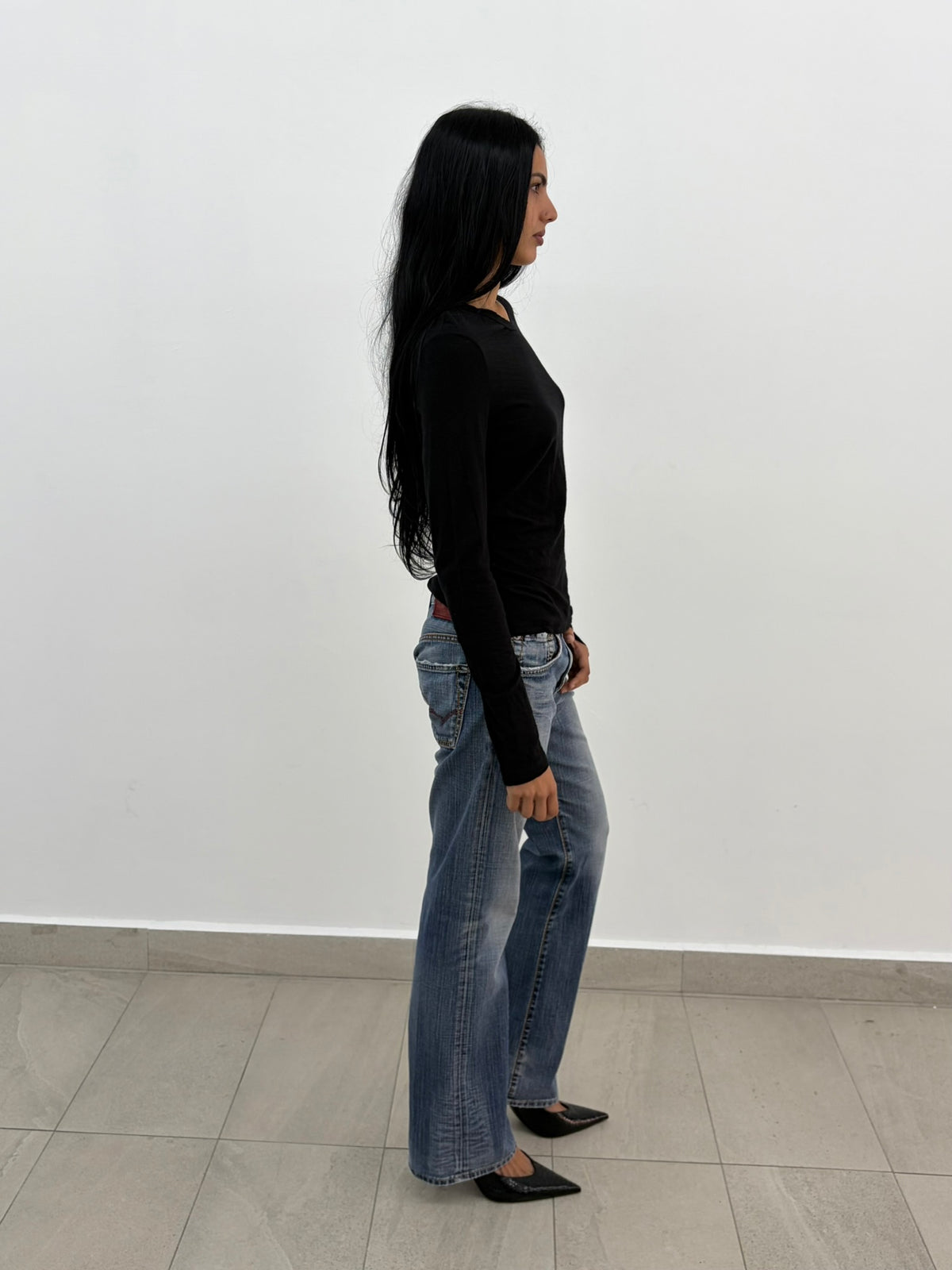 Black Long Sleeve Top