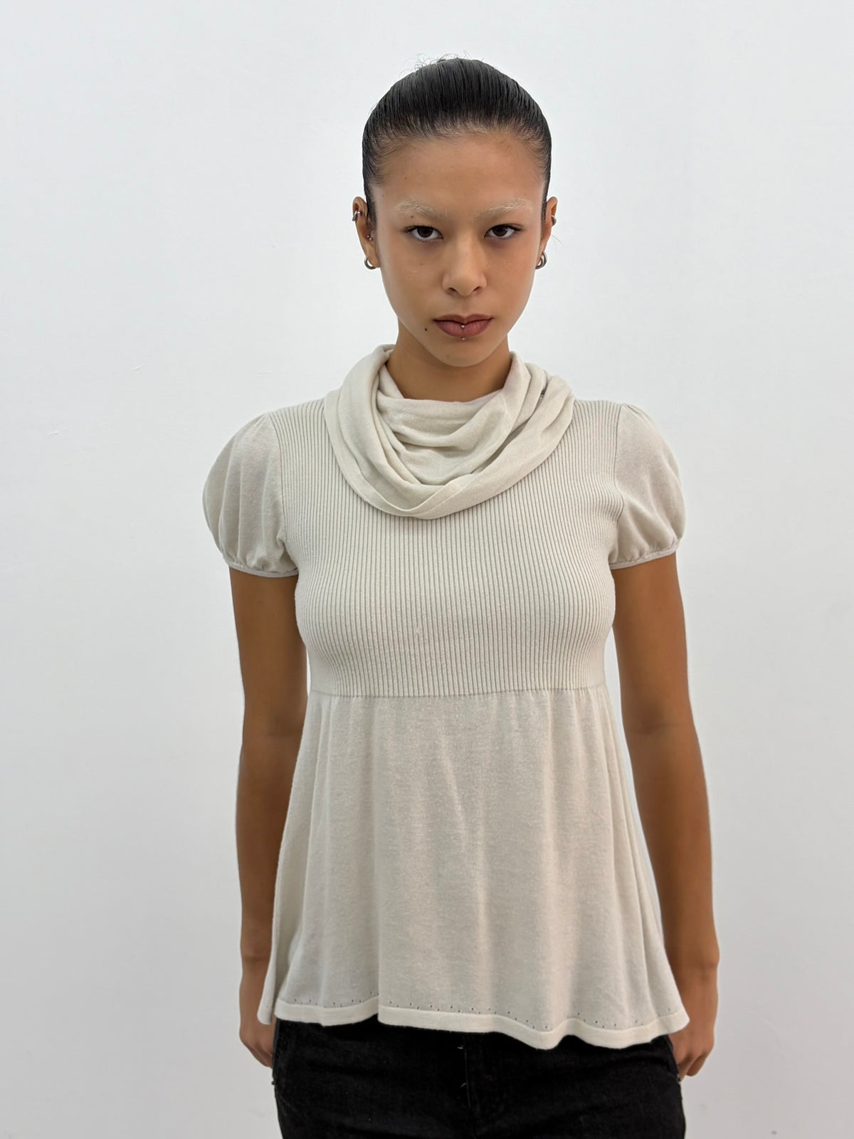 High Neck Knit Top