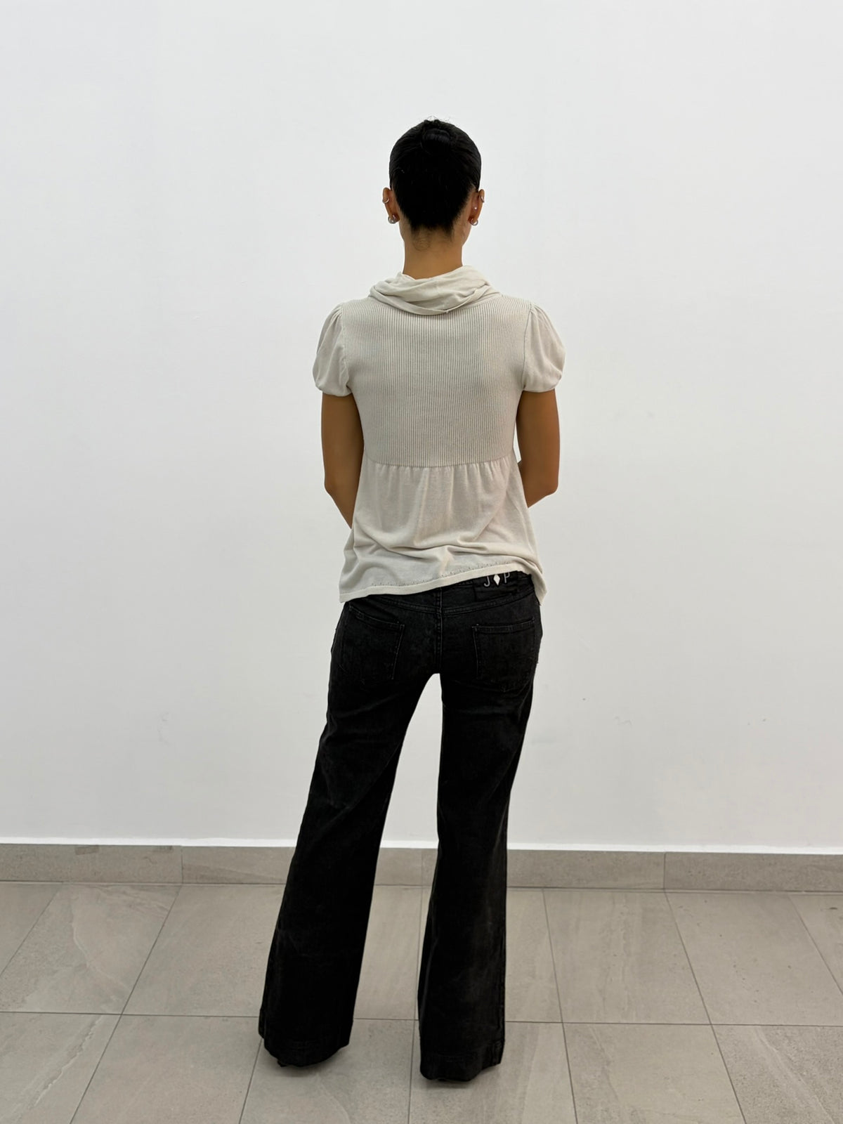 High Neck Knit Top