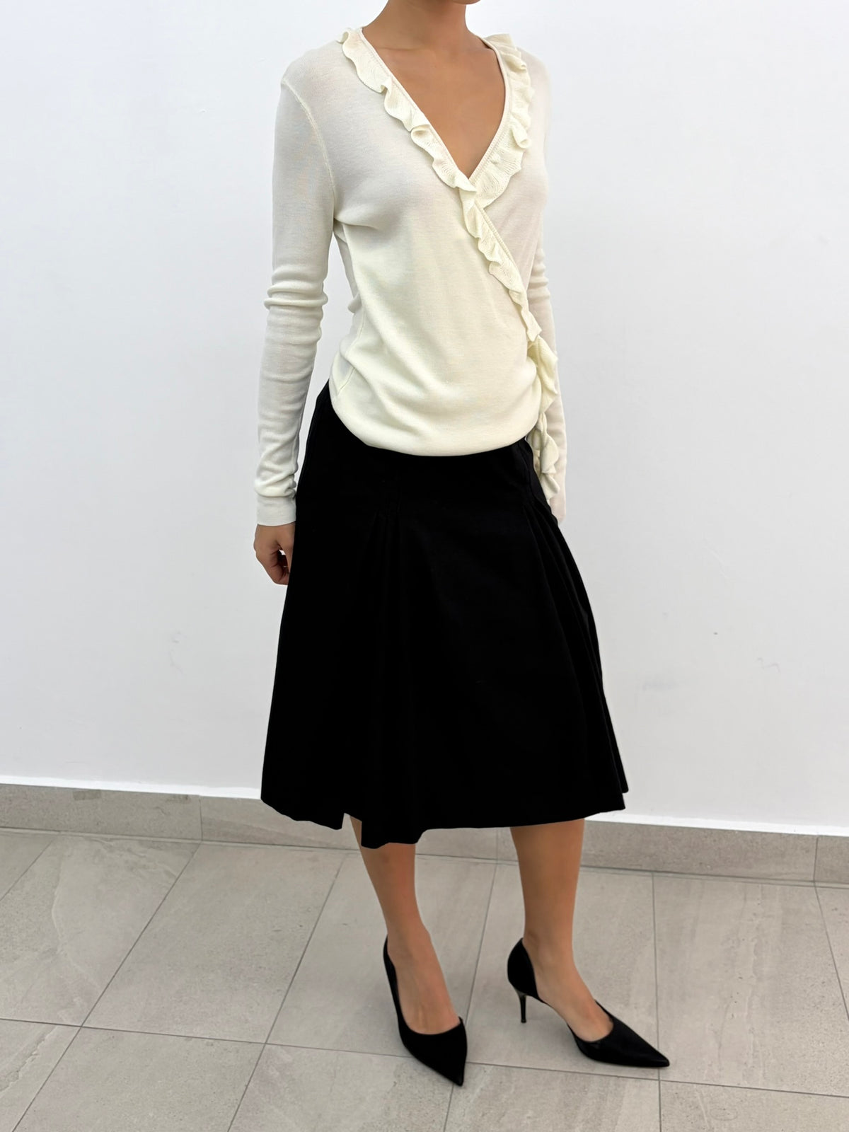 Pleats Midi Skirt