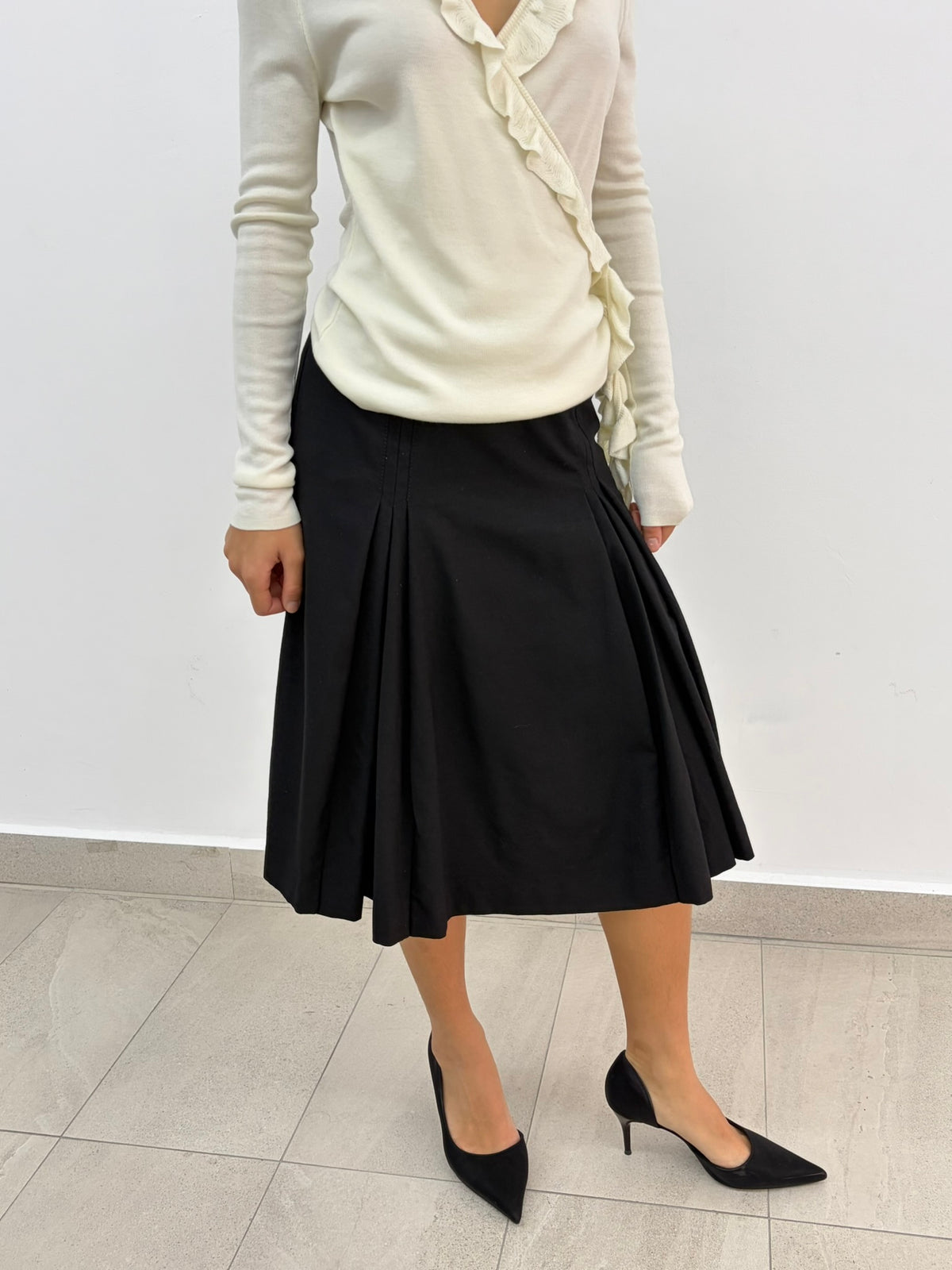 Pleats Midi Skirt