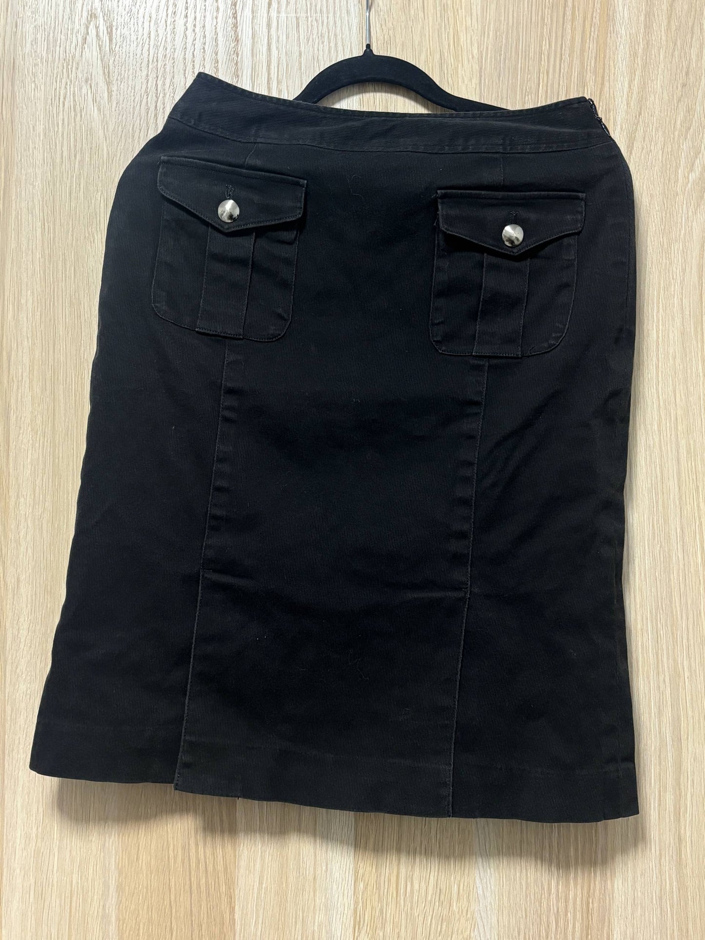 Black midi skirt